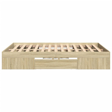 sengeramme 140x190 cm uden madras konstrueret træ sonoma-eg