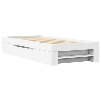 sengeramme 75x190 cm konstrueret træ hvid