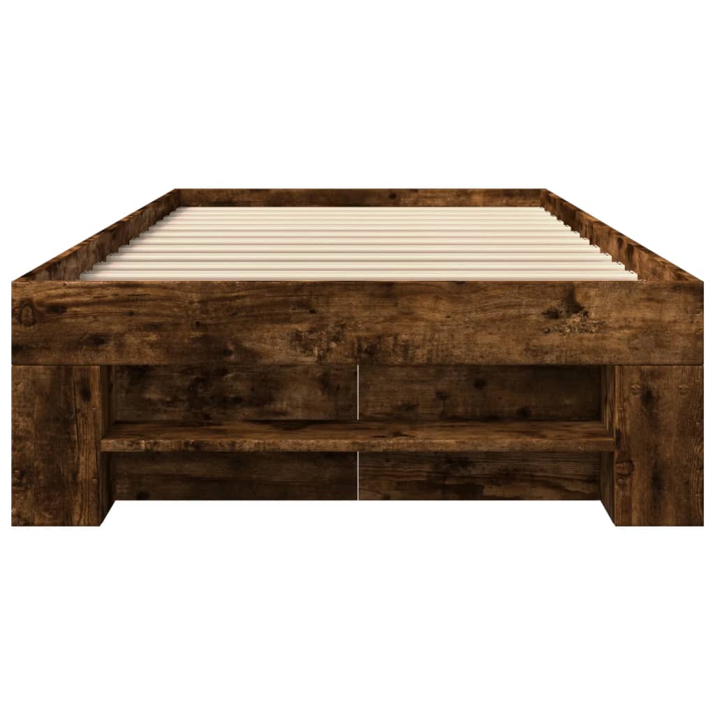 sengeramme 75x190 cm uden madras konstrueret træ røget eg