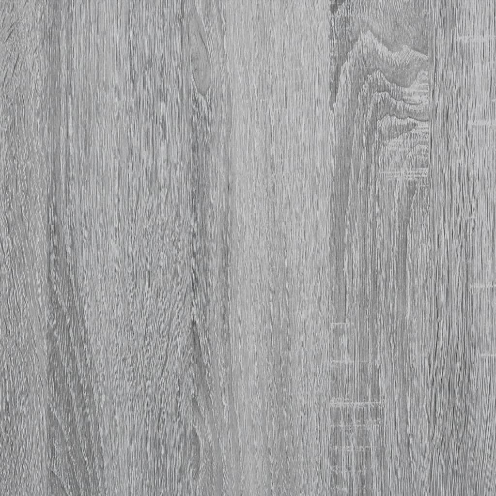 sengeramme med sengegavl 160x200 cm konstrueret træ grå sonoma