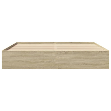 sengeramme uden madras 200x200 cm konstrueret træ sonoma-eg