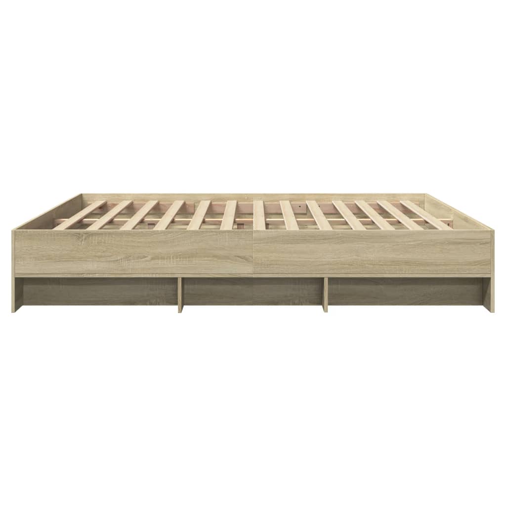 sengeramme uden madras 200x200 cm konstrueret træ sonoma-eg
