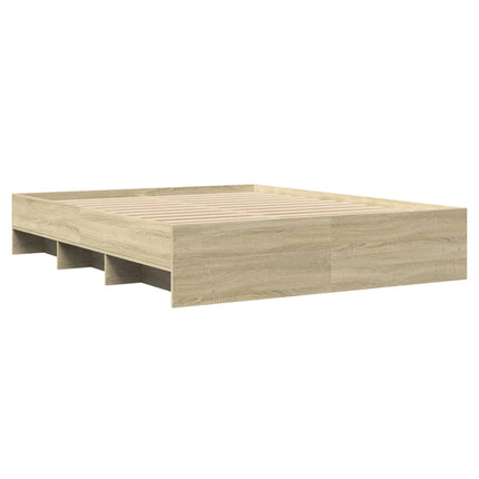 sengeramme 160x200 cm uden madras konstrueret træ sonoma-eg