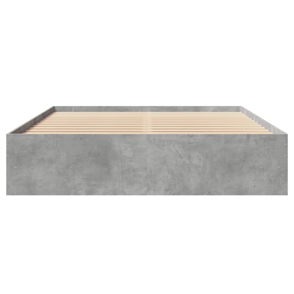 sengestel uden madras 160x200 cm konstrueret træ betongrå