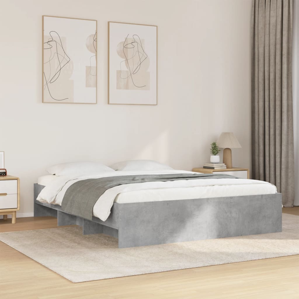 sengestel uden madras 160x200 cm konstrueret træ betongrå