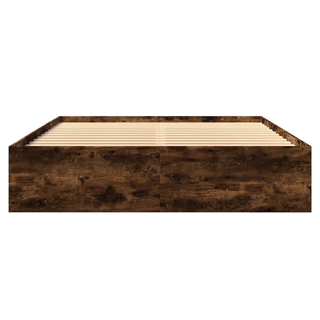 sengeramme 150x200 cm uden madras konstrueret træ røget eg
