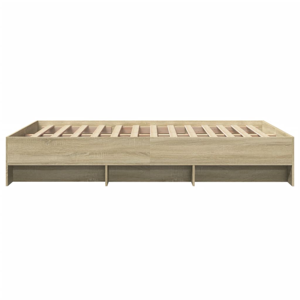 sengeramme 140x200 cm uden madras konstrueret træ sonoma-eg