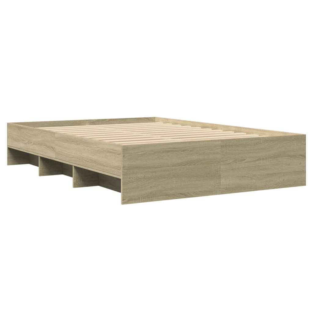 sengeramme 140x200 cm uden madras konstrueret træ sonoma-eg