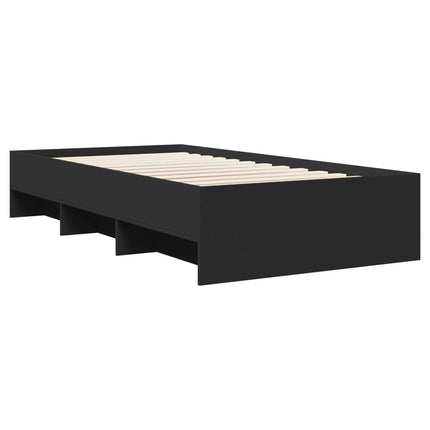 sengeramme 90x200 cm konstrueret træ sort