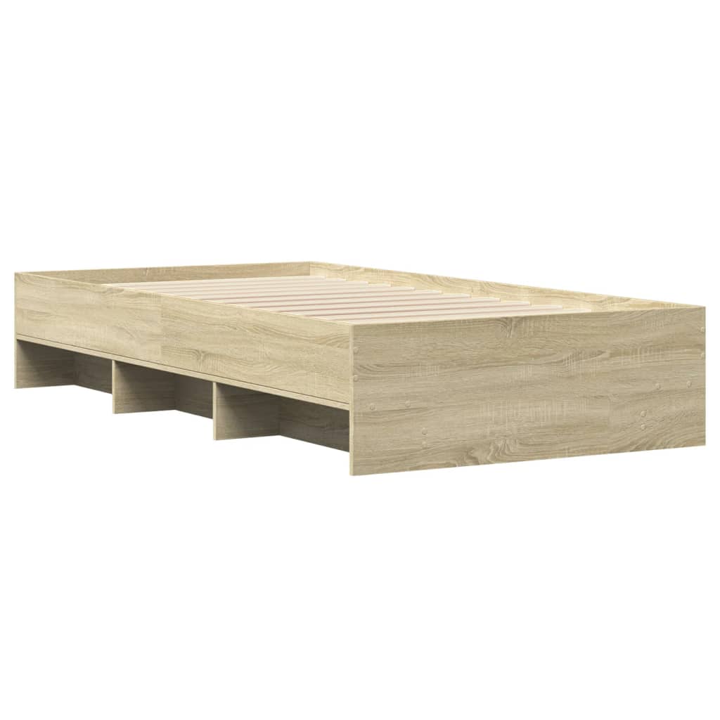 sengeramme 90x200 cm uden madras konstrueret træ sonoma-eg