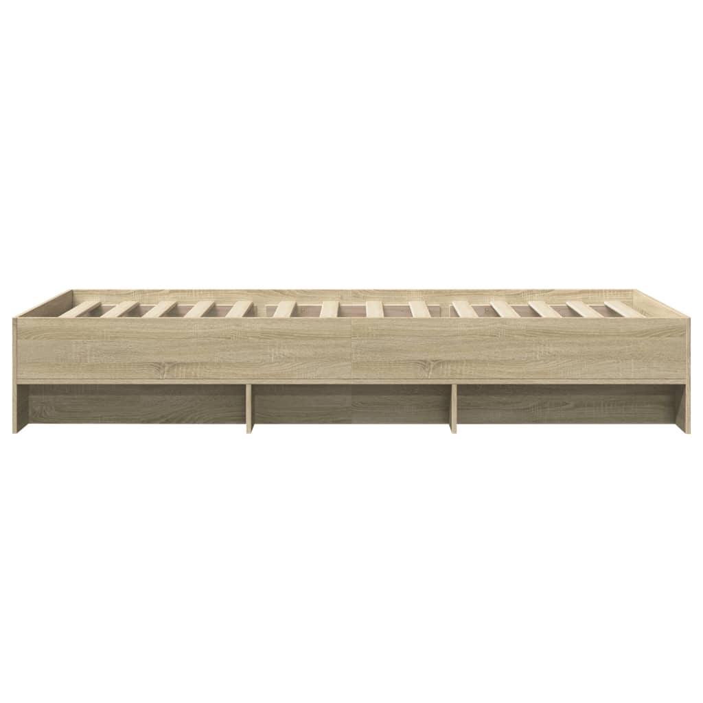 sengeramme 90x200 cm uden madras konstrueret træ sonoma-eg
