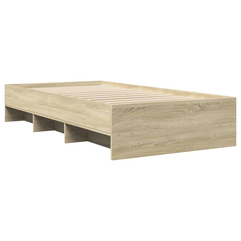 sengeramme 90x200 cm uden madras konstrueret træ sonoma-eg