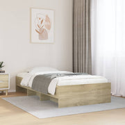 sengeramme 90x200 cm uden madras konstrueret træ sonoma-eg