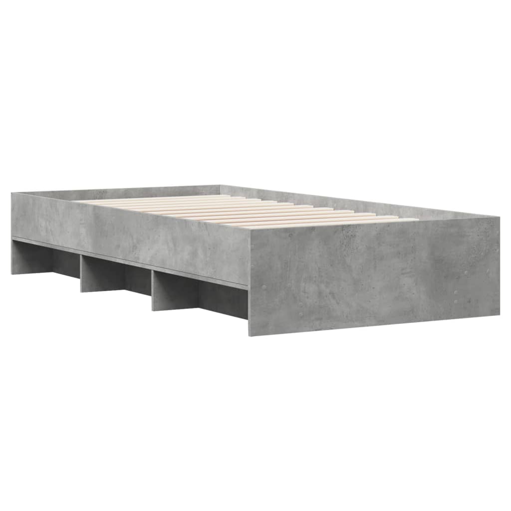 sengeramme 90x200 cm konstrueret træ betongrå