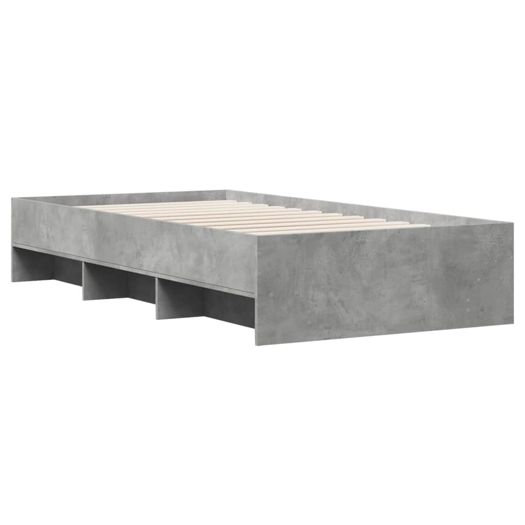 sengeramme 90x200 cm konstrueret træ grå sonoma-eg