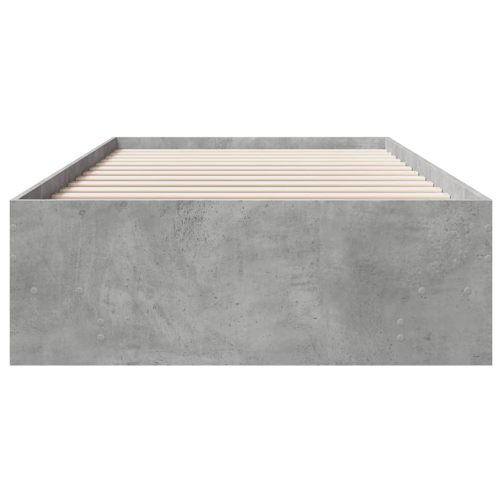 sengeramme 90x200 cm konstrueret træ grå sonoma-eg
