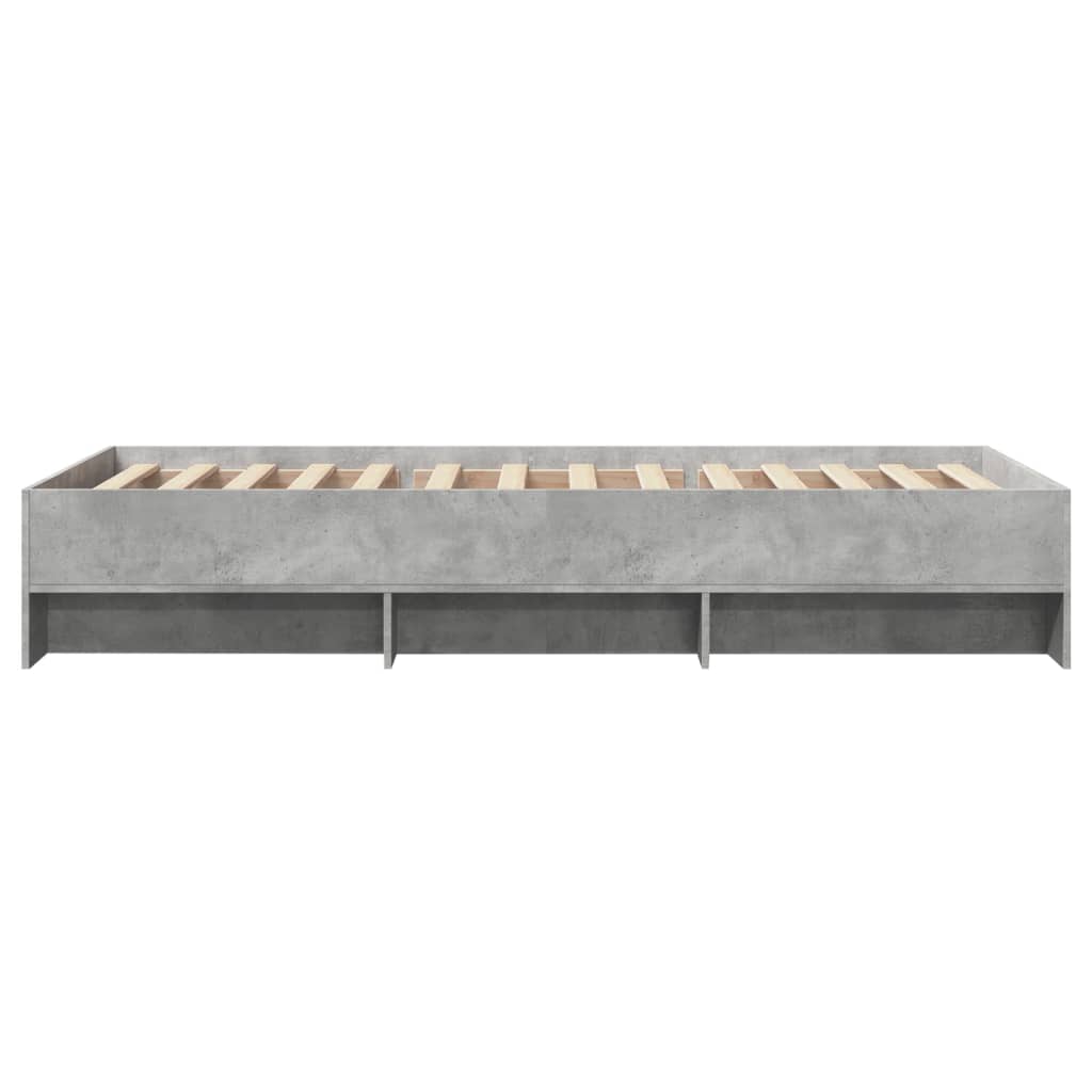 sengeramme 90x200 cm konstrueret træ grå sonoma-eg