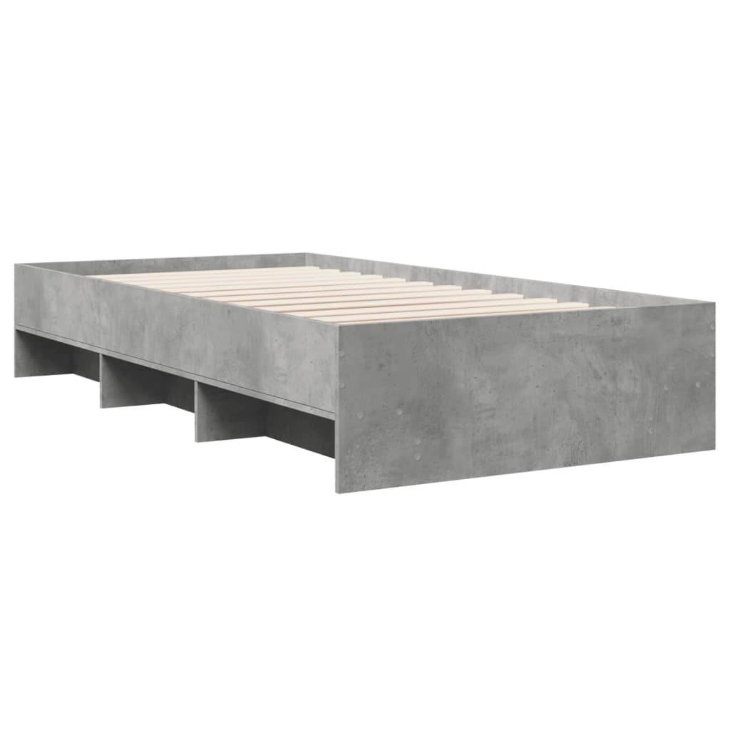 sengeramme 90x200 cm konstrueret træ grå sonoma-eg