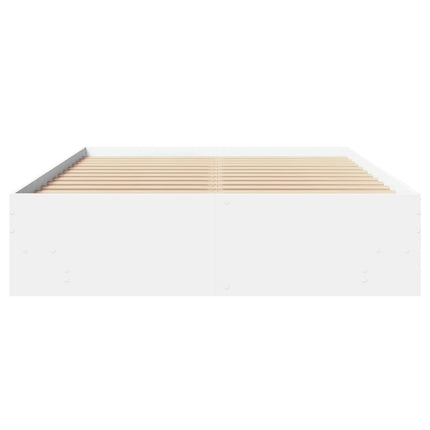 sengestel 140x190 cm konstrueret træ hvid