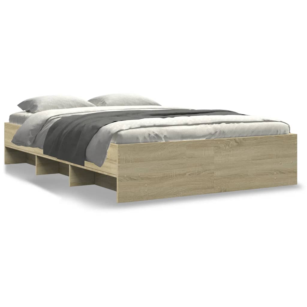 sengeramme 140x190 cm uden madras konstrueret træ sonoma-eg