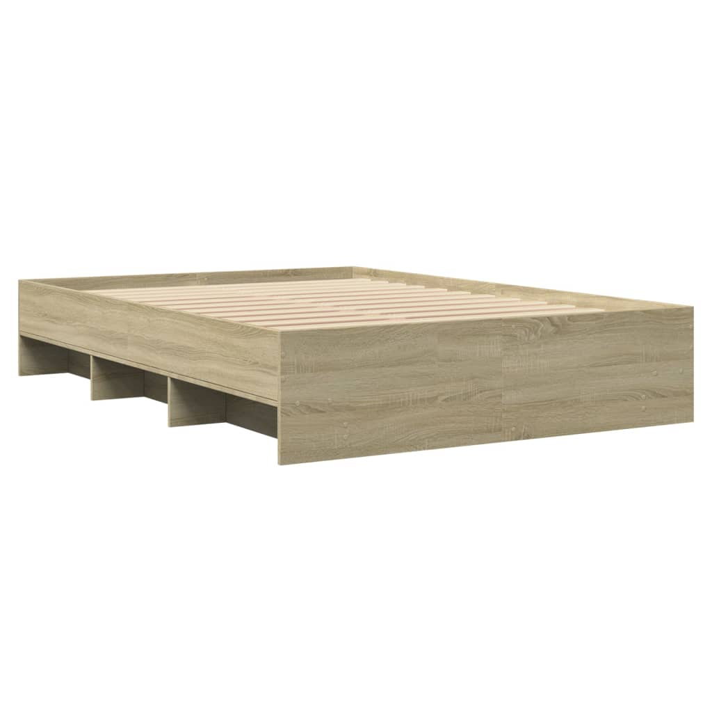 sengeramme 140x190 cm uden madras konstrueret træ sonoma-eg