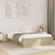 sengeramme 140x190 cm uden madras konstrueret træ sonoma-eg