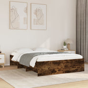 sengeramme 140x190 cm uden madras konstrueret træ røget eg
