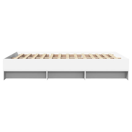 sengestel 120x190 cm konstrueret træ hvid