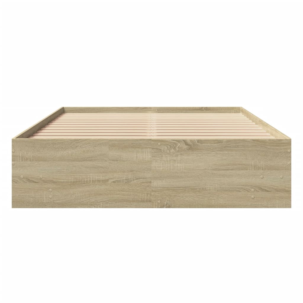sengeramme 120x190 cm uden madras konstrueret træ sonoma-eg