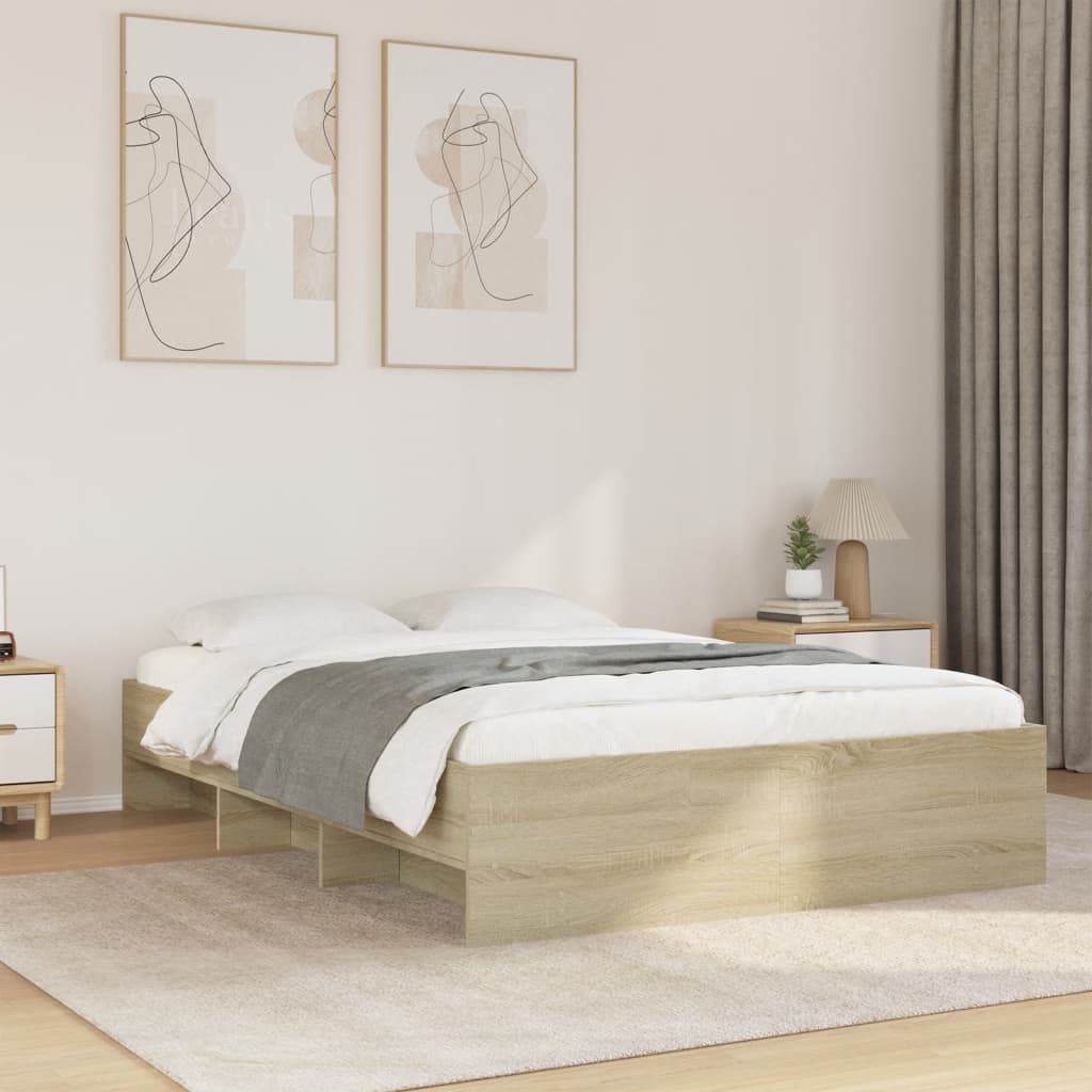 sengeramme 120x190 cm uden madras konstrueret træ sonoma-eg