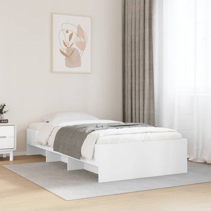 sengeramme 90x190 cm konstrueret træ hvid