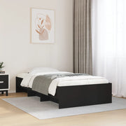 sengeramme 90x190 cm konstrueret træ sort