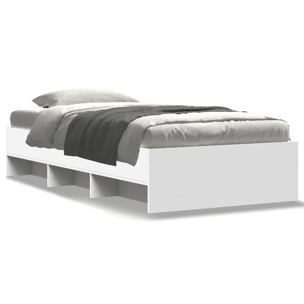 sengeramme 75x190 cm konstrueret træ hvid