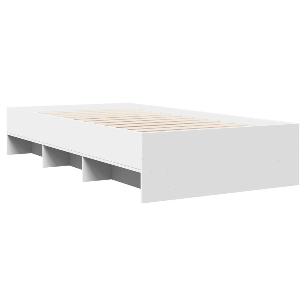 sengeramme 75x190 cm konstrueret træ hvid