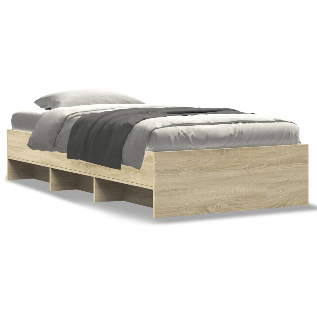 sengeramme 75x190 cm uden madras konstrueret træ sonoma-eg