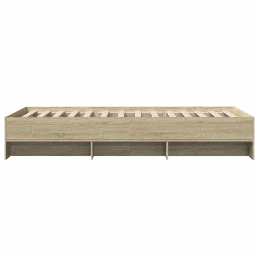 sengeramme 75x190 cm uden madras konstrueret træ sonoma-eg