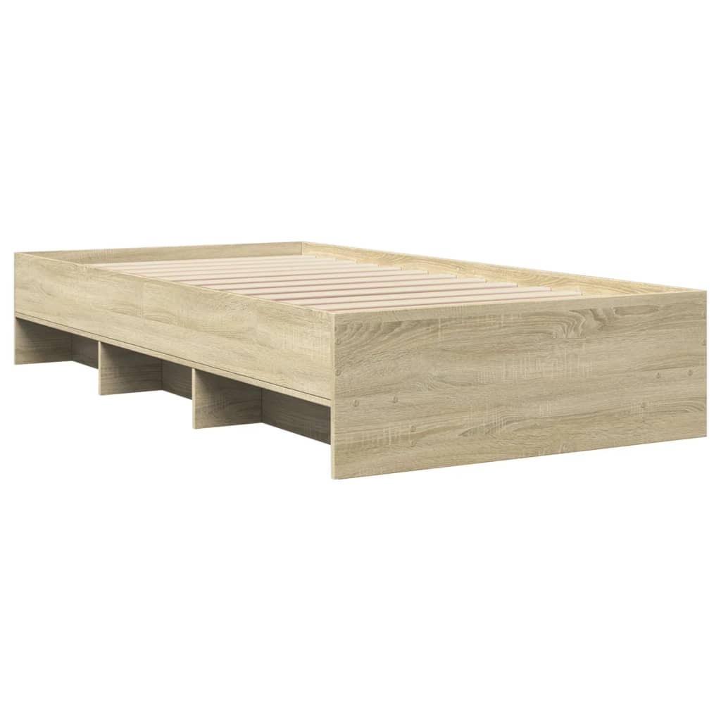 sengeramme 75x190 cm uden madras konstrueret træ sonoma-eg