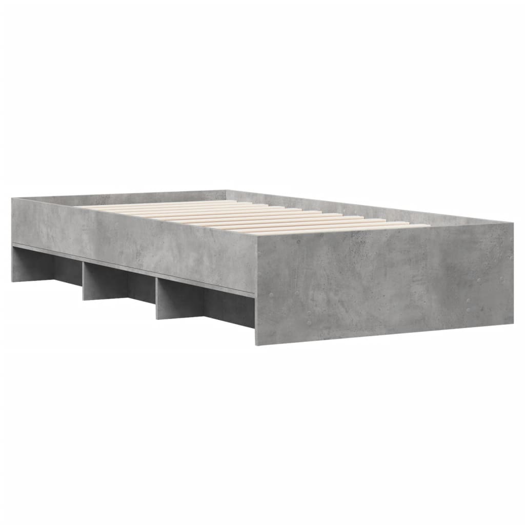 sengeramme 75x190 cm konstrueret træ betongrå