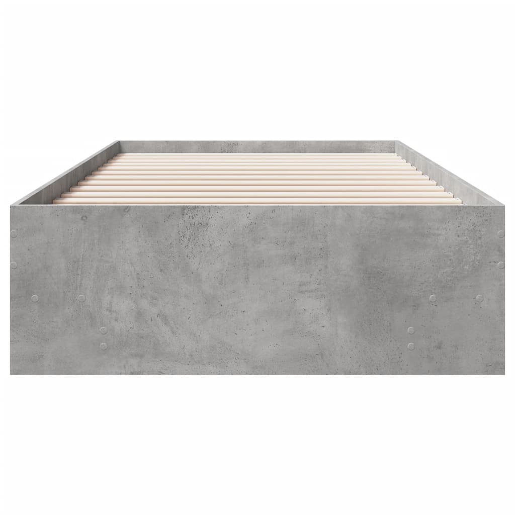 sengeramme 75x190 cm konstrueret træ betongrå