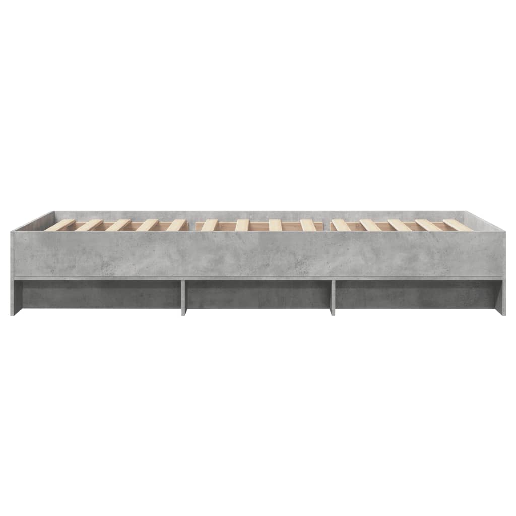 sengeramme 75x190 cm konstrueret træ betongrå