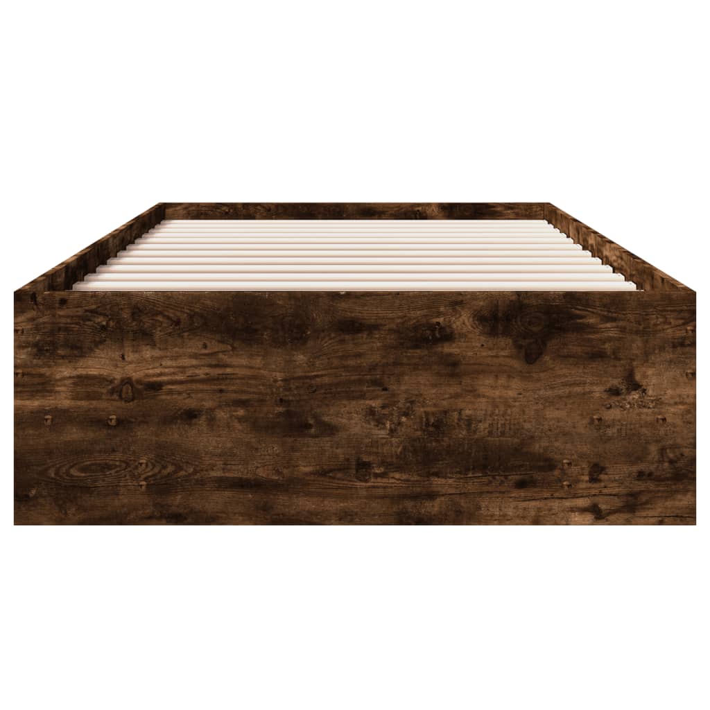 sengeramme 75x190 cm uden madras konstrueret træ røget eg