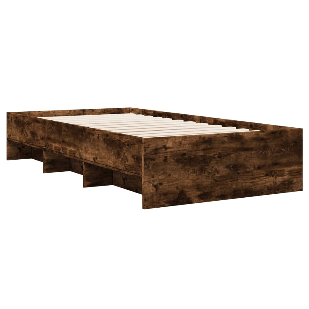 sengeramme 75x190 cm uden madras konstrueret træ røget eg