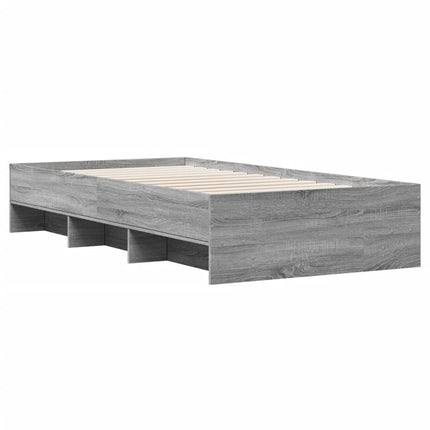sengeramme 75x190 cm konstrueret træ grå sonoma-eg