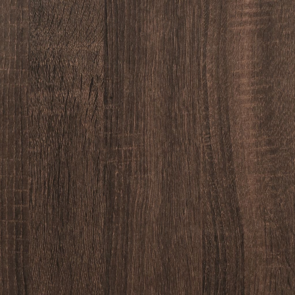 sengeramme 75x190 cm uden madras konstrueret træ brunt eg