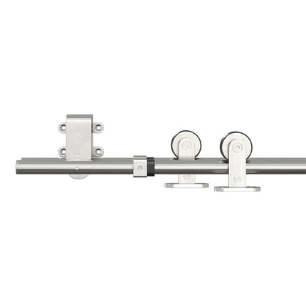 hardwarekit til skydedør 183 cm rustfrit stål sølvfarvet