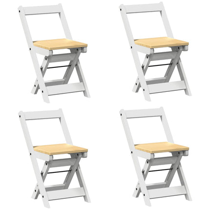 spisebordssæt 5 dele Corona foldbart fyrretræ hvid