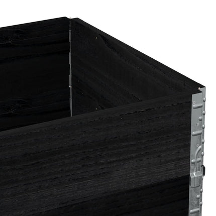 pallerammer 2 stk. 80x60 cm massivt fyrretræ sort