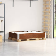 palleramme 120x80 cm massivt fyrretræ brun