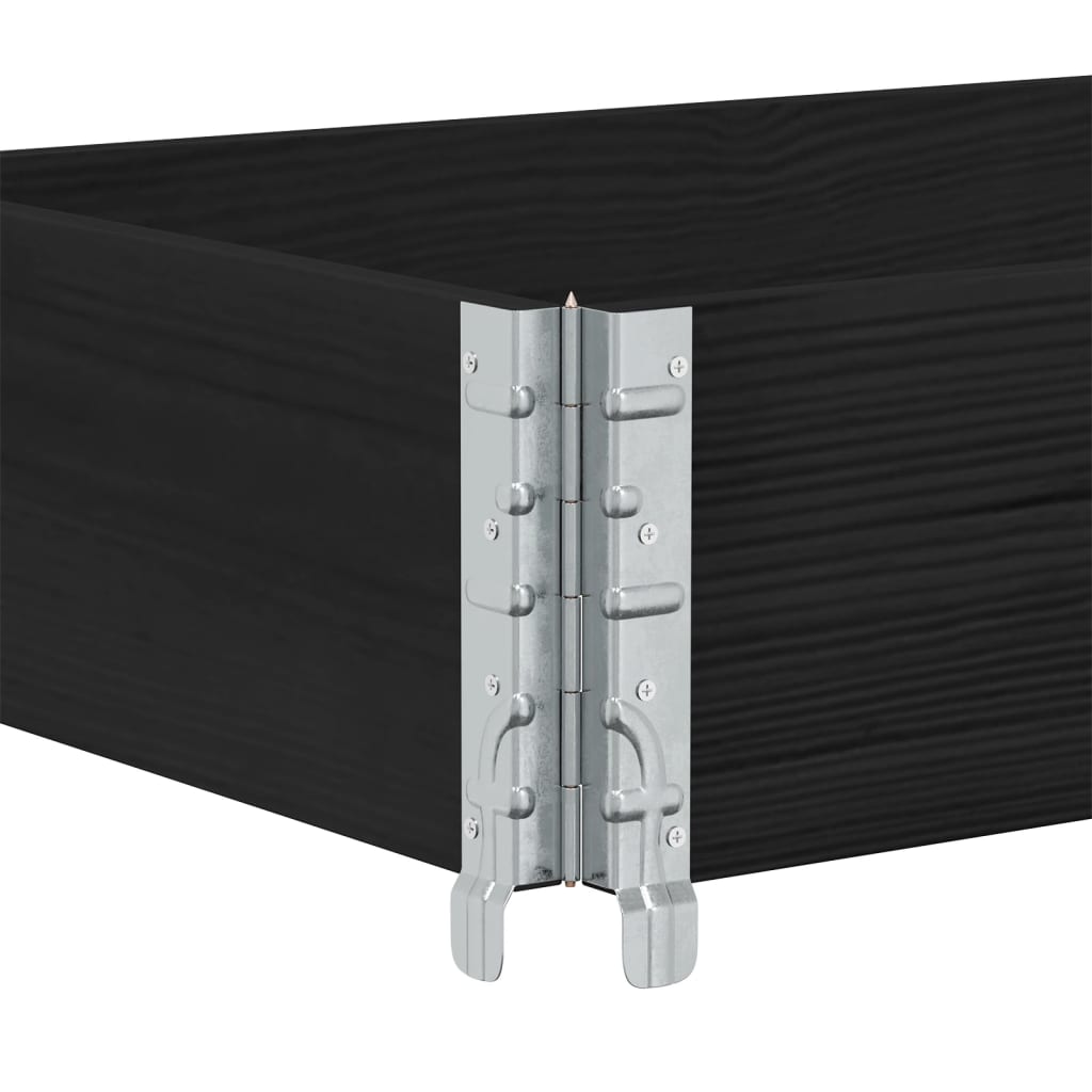 palleramme 150x50 cm massivt fyrretræ sort