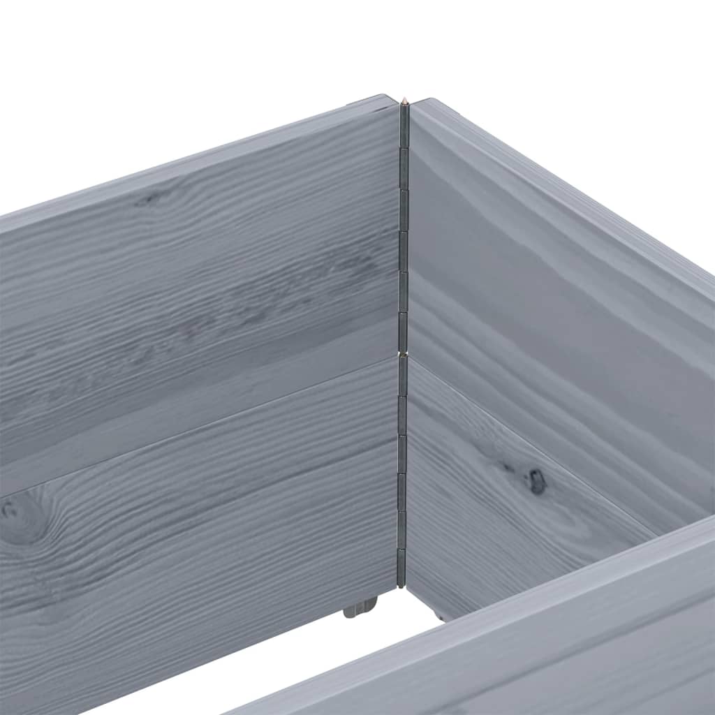 pallerammer 2 stk. 150x50 cm massivt fyrretræ grå